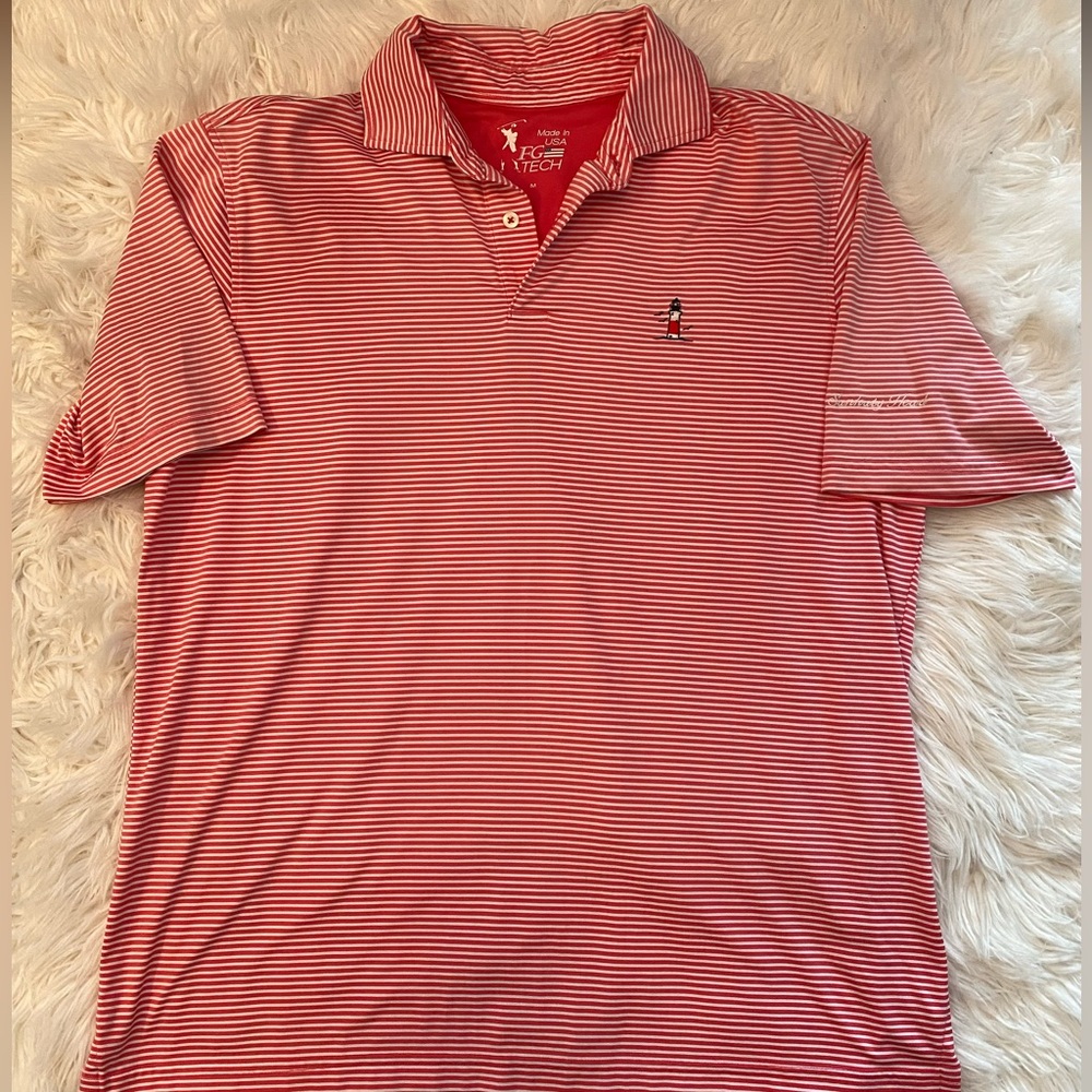 Sankaty Head Golf Club Fairway and Greene Stripe Tech Polo
